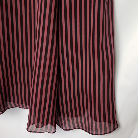 Betsey Johnson Black and Red Stripe Dress 6 - Picture 6 of 9